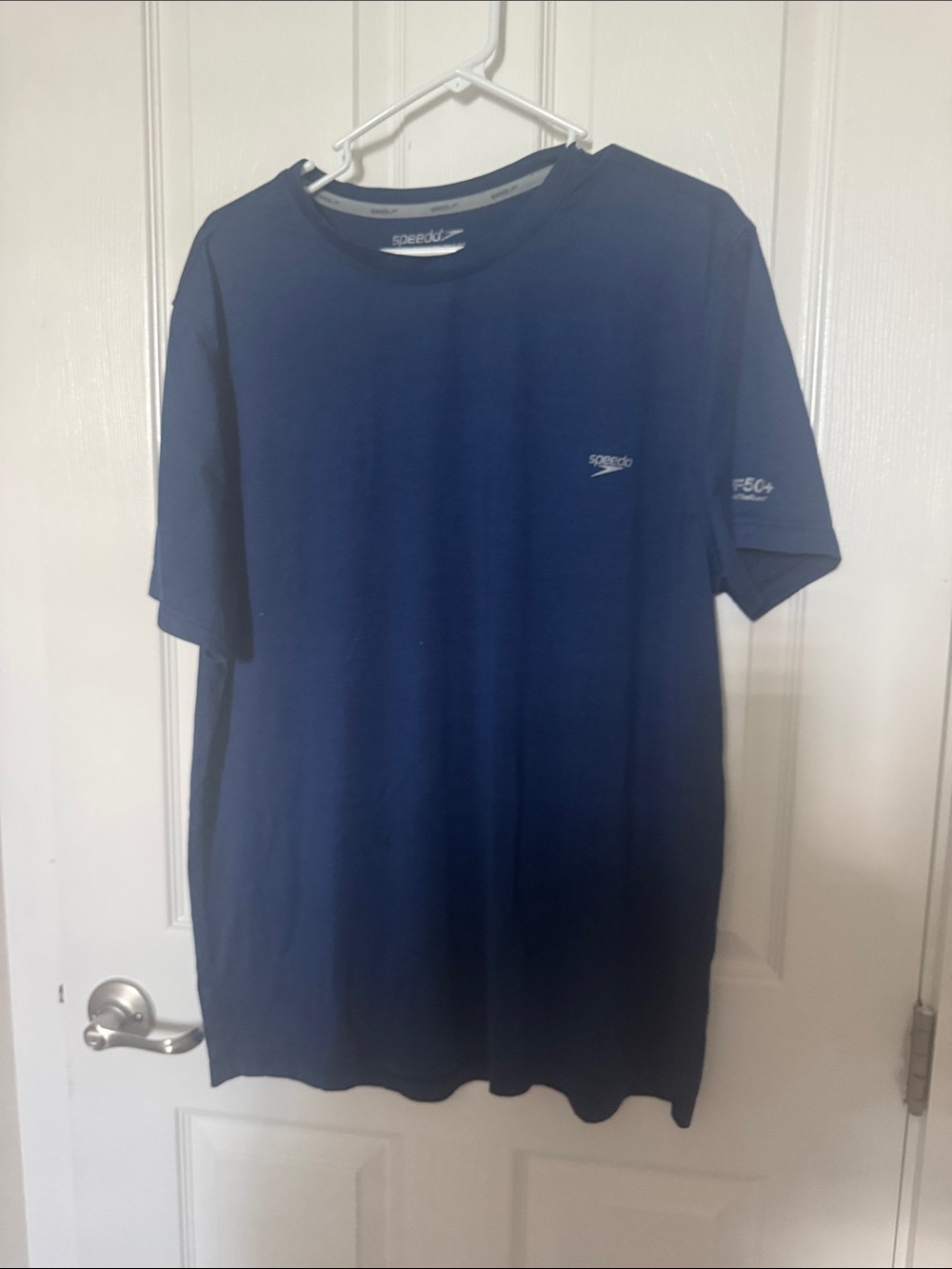 Speedo Men's Dark Blue Performance Tee with Subtle Logo